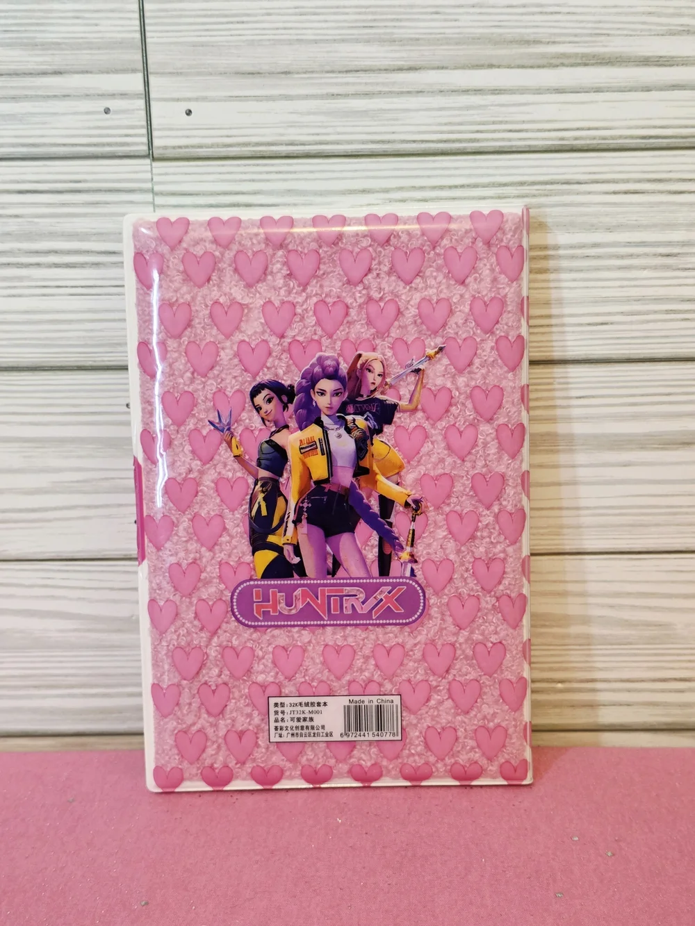 Kpop Demon Hunters Huntrix Girls Super Soft Squishy Cover Button Closed Notebook
